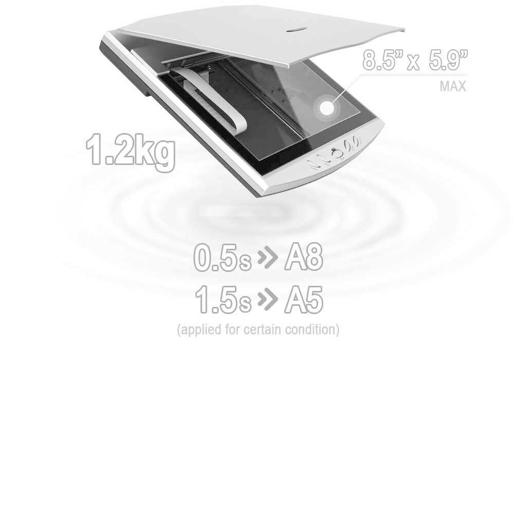 纖薄緊湊的設(shè)計(jì) The OpticSlim 550 Plus occupies less space than a typical flatbed scanner.It is an ideal choice for users who has a limited space.