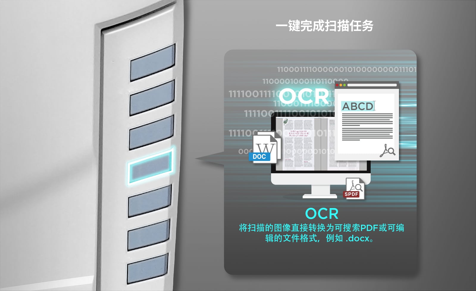 一鍵掃描，效率加倍